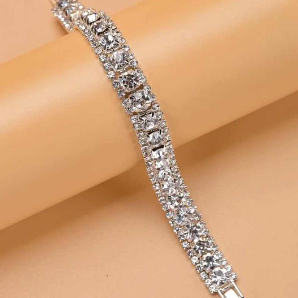 Rhinestone bracelets for women and girls